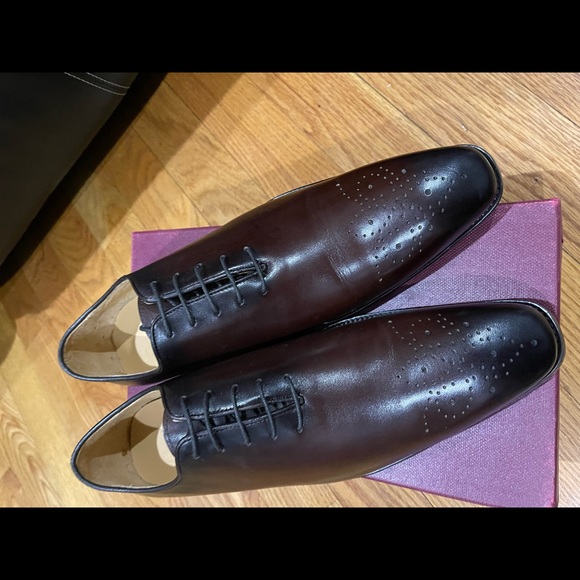 Brand New Maison Forte lace-up whole cut shoes Brown Sz 10 M - Picture 5 of 11